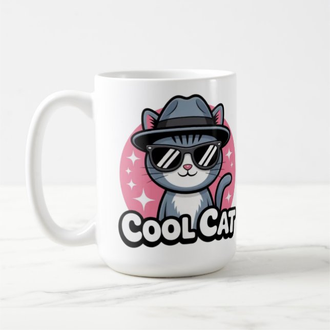 Taza De Café Vibraciones de Gato Genial (Izquierda)