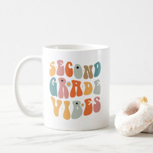 Taza De Café Vibraciones de Segundo Grado De vuelta al cole Gro