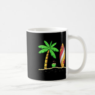 Taza De Café Vibraciones de Verano Palmeras Surfboard Surfista