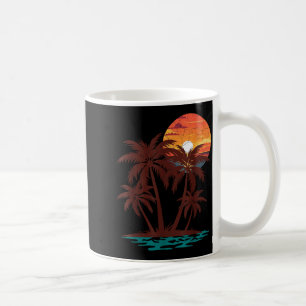 Taza De Café Vibraciones de verano Retro 70s 80s Playa Atardece