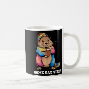 Taza De Café Vibraciones del Día del Juego Mapache Tribal Soste