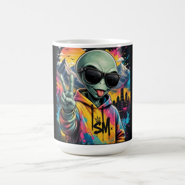 Taza De Café Vibraciones Divertidas de Alien (Centro)
