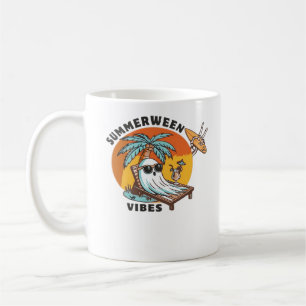 Taza De Café Vibraciones divertidas de Summerween esqueleto vac