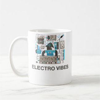 Taza De Café Vibraciones Electro Mínimas Para Amantes De La Mús