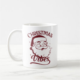 Taza De Café Vibraciones Navideñas Diseño Vintage
