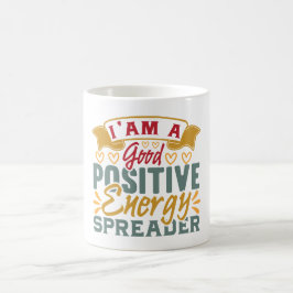 Taza De Café Vibraciones Positivas | Frase Motivacional