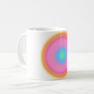 Taza De Café Vibraciones positivas - Gradiente radial colorido