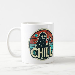 Taza De Café Vibraciones Retro Nocturnas: Bigfoot y Luz de Luna