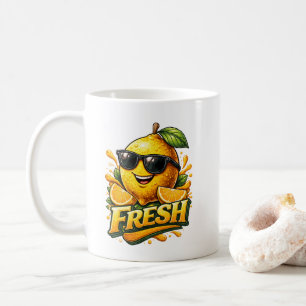 Taza De Café Vibraciones Veraniegas Frescas de Limón Personaje 