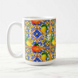 Taza De Café Vibran Mediterranean lemon Mug