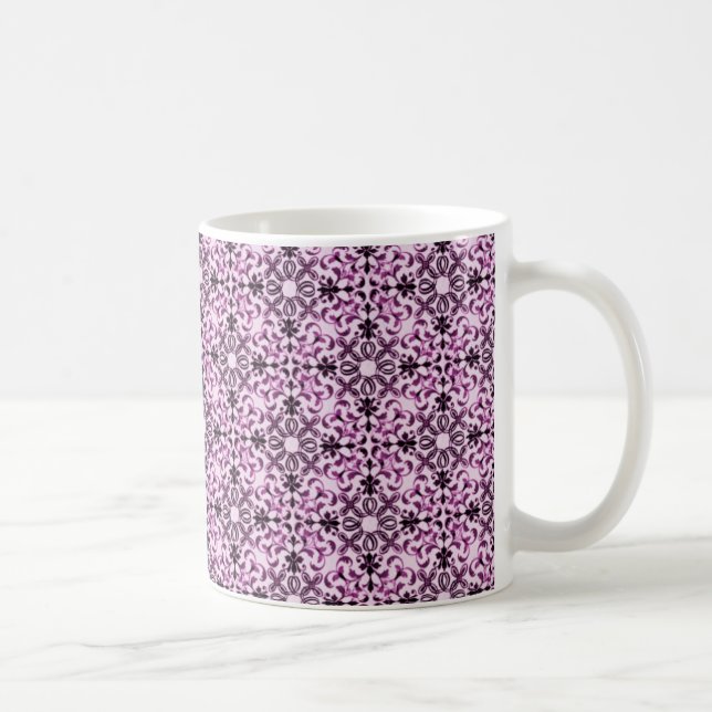 Taza De Café Vibrancia de época Damask Mug, Wisteria (Derecha)
