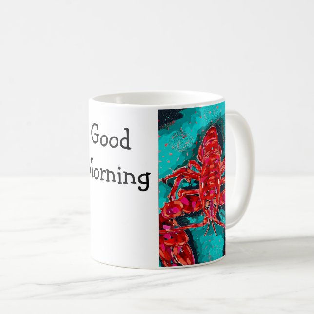Taza De Café Vibrant Abstract Lobster Mug (Anverso derecho)