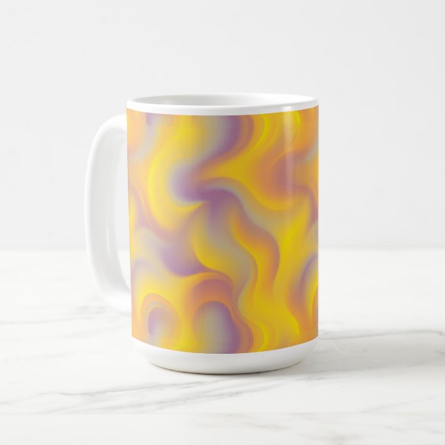 Taza De Café Vibrant Abstract Swirl  (Anverso izquierdo)