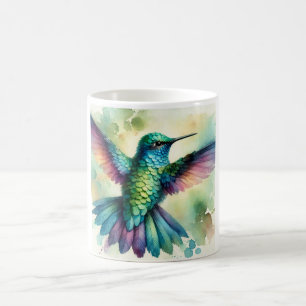 Taza De Café Vibrant Hummingbird 240824AREF124 - Watercolor