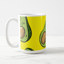 Taza De Café Vibrant Yellow Fruit Illustration - Whimsical