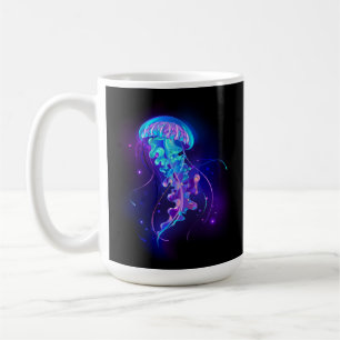 Taza De Café Vibrante color Glustre medusas