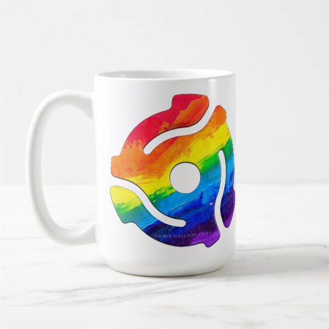 Taza De Café Vibrante de adaptador de registro de 45 RPM de plá (Izquierda)