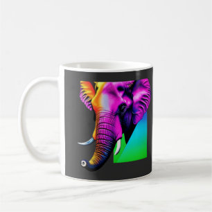 Taza De Café Vibrante Elefante Salvamanteles de Vidrio Caja de