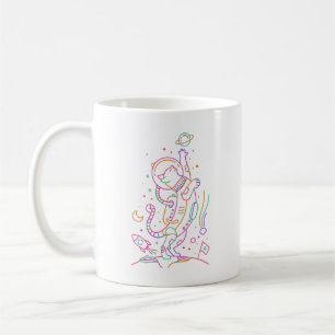 Taza De Café Vibrante Gato Astro