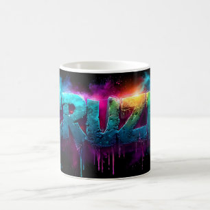Taza De Café Vibrante logotipo "Cruze" con polvo colorido