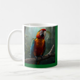 Taza De Café Vibrante Loro Guacamayo Colorido Café