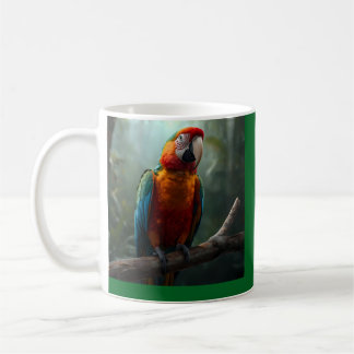 Taza De Café Vibrante Loro Guacamayo Colorido Café