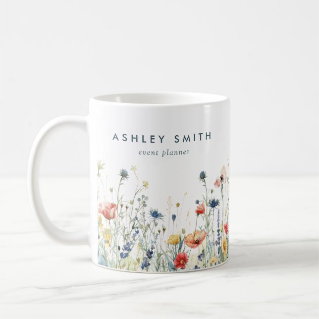 Taza De Café Vibrante negocio de las flores silvestres (Izquierda)