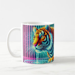 Taza De Café Vibrante Neon Tiger Mug: Perfecto para las audaces