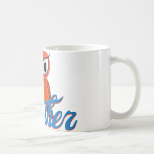 Taza De Café Vibrante Owl Little Brother