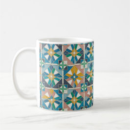 Taza De Café Vibrante patrón de azulejos Zellige marroquí moder
