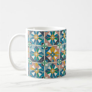 Taza De Café Vibrante patrón de azulejos Zellige marroquí moder