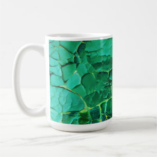 Taza De Café Vibrante patrón de textura turquesa