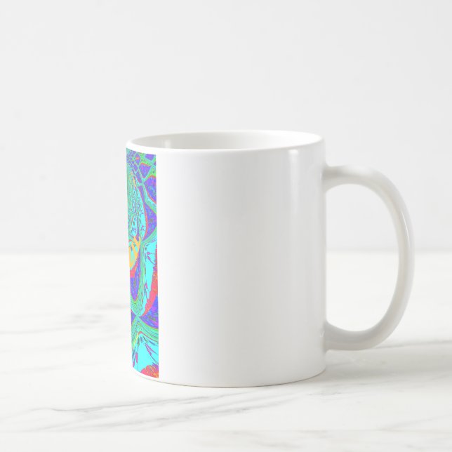Taza De Café Vibrante patrón floral: tributo brasileño come amo (Derecha)