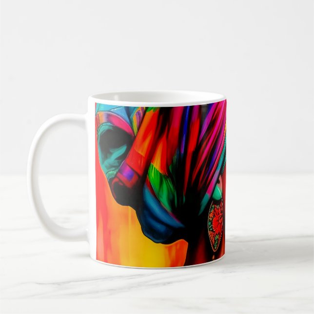 Taza De Café Vibrante serie de belleza 1 (Izquierda)
