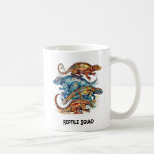 Taza De Café Vibrante Tótem Tribal Lizard, personalizado