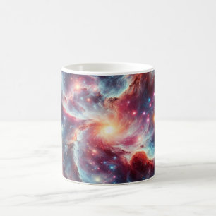 Taza De Café Vibrante vórtice cósmico galaxia espacio nebulosa 
