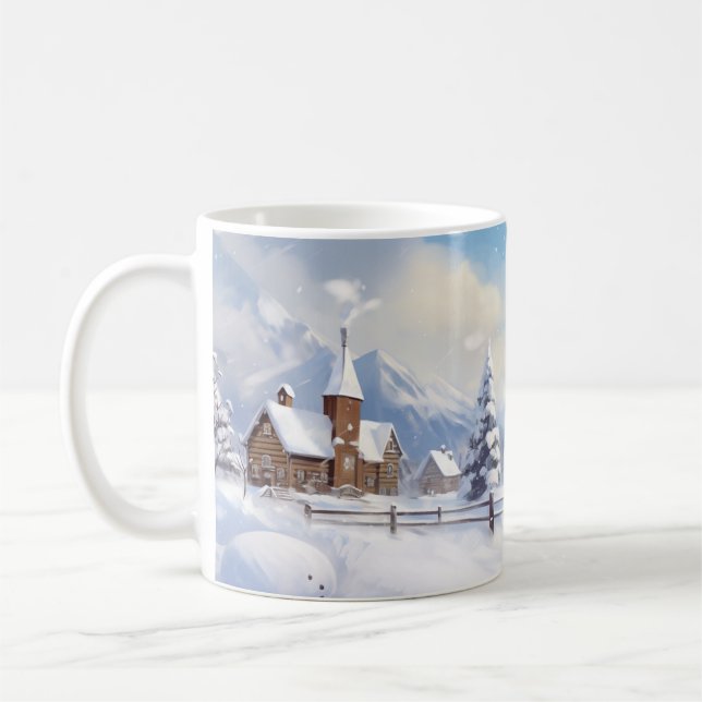 Taza De Café "Vibrantes Navidades mueren en feriado festivo y b (Izquierda)