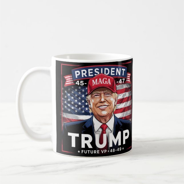 Taza De Café Vicepresidente de Trump para el futuro 48-49 (Izquierda)