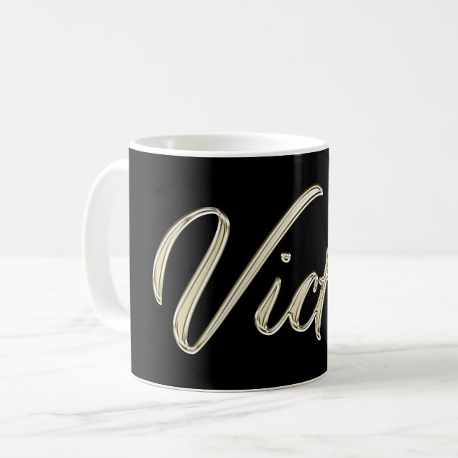 Taza De Café Victor Name whitegold Tasse Teetasse Kaffeetasse (Anverso izquierdo)