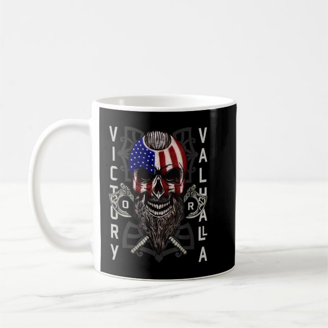 Taza De Café Victoria panorámica norteamericana Valhalla Ax y b (Izquierda)