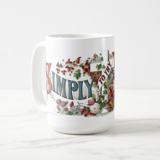 Taza De Café Victorian Era Simply To The (Cross) I Cling (Anverso izquierdo)