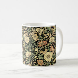 Taza De Café Victorian-style floral pattern 