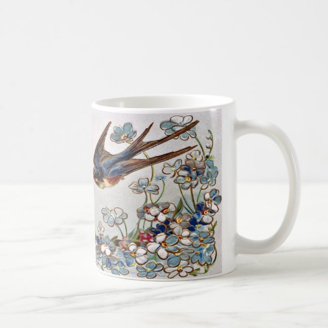 Taza De Café Victorian Swallow Gift Mug (Derecha)