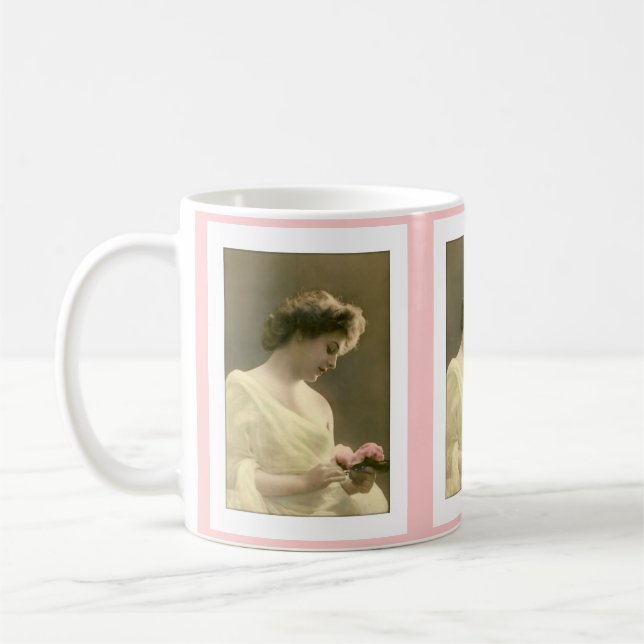 Taza De Café Victorian woman retrospective romantic (Izquierda)