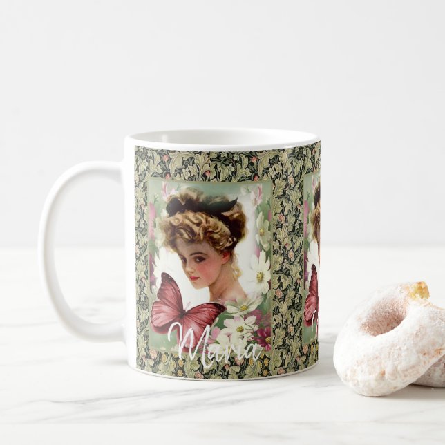 Taza De Café Victoriana Lady Mug (Con donut)