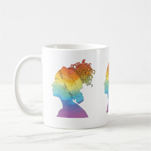 Taza De Café Vida arcoiris, mujer, libertad