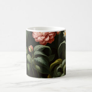 Taza De Café Vida botánica floral de jardín vintage