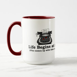 Taza de café Vida Comienza a los 50
