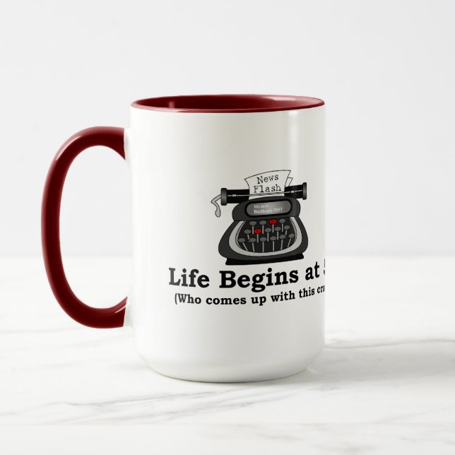 Taza de café Vida Comienza a los 50 (Izquierda)