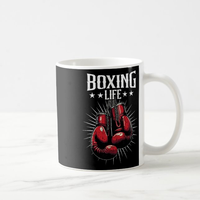 Taza De Café Vida de Boxeo Amantes del Kickboxing Kickboxer Pro (Derecha)